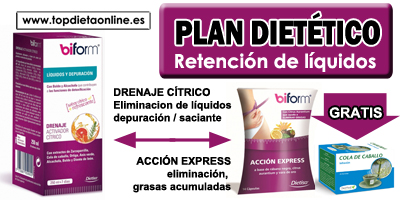 Dieta retención líquidos DRENAJE ACTIVADOR ACCIÓN EXPRESS