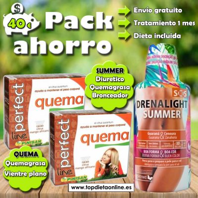 Adelgazar antes del verano. Pack Ahorro Summer + Quema