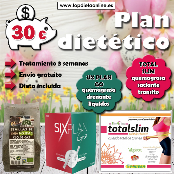 Plan dietético Six plan + total slim topdietaonline