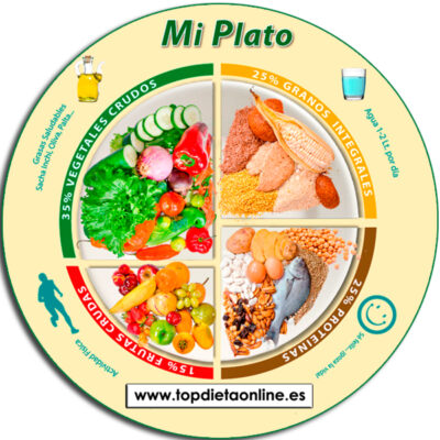 Plato alimenticio saludable