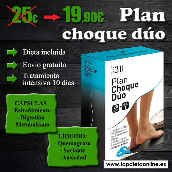 Plan dietético plan choque duo topdietaonline