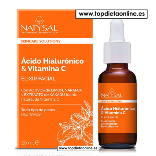 Elixir facial ácido hialurónico y vitamina C de Natysal