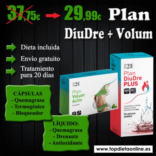 Plan dietético diudre + volum activ topdietaonline