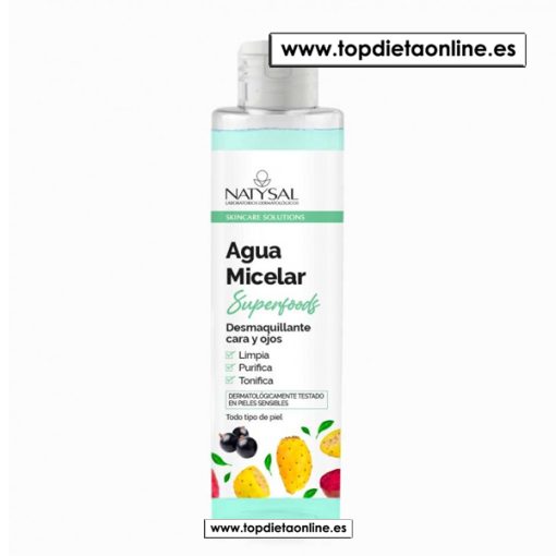 Agua micelar superfoods de Natysal