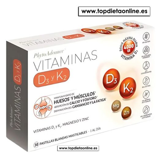 Vitaminas D3 + K2 de Phytoadvance