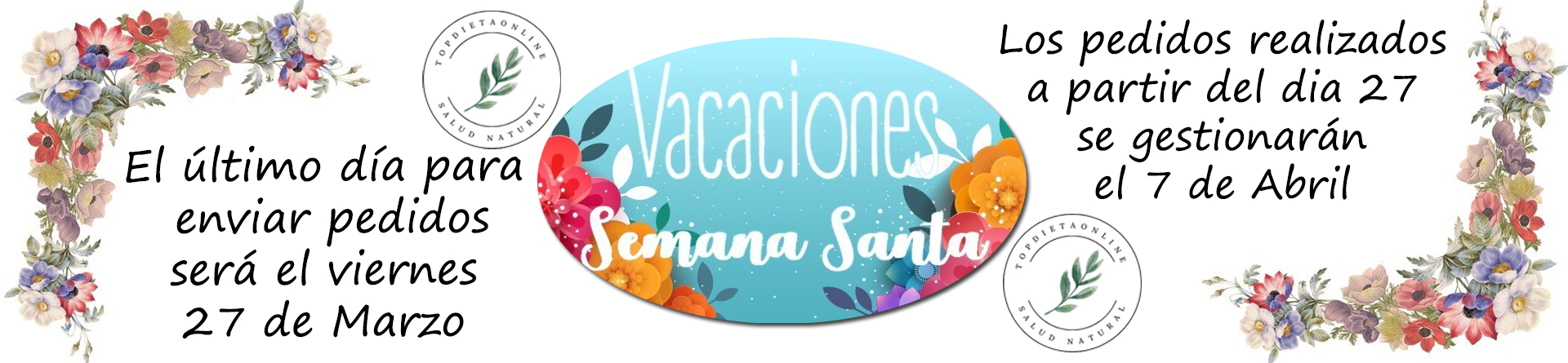 Cerrado por vacaciones Semana Santa 2026